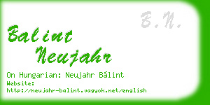 balint neujahr business card